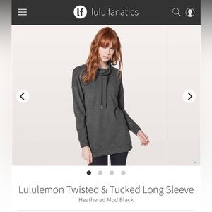 Lululemon twisted and tucked long sleeve size 6